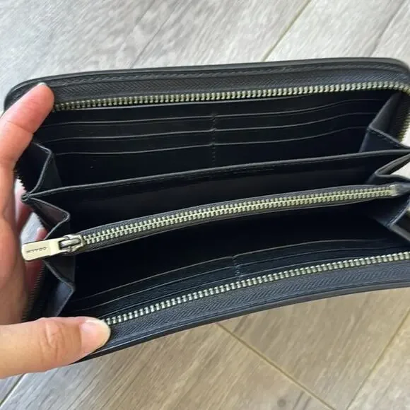 Coach x Disney 1941 Squinting Mickey Mouse Accordion Zip Leather Wallet